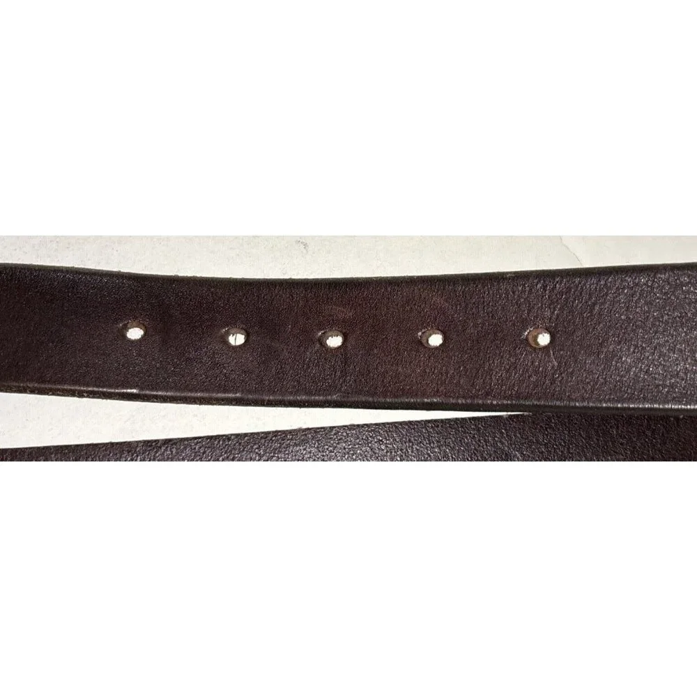 Eddie Bauer Brown Genuine‎ Leather Classic Jean Casual Belt Women's Size M